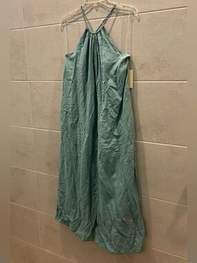 Universal Thread Light Teal Halter Maxi Dress NWT Size XS
